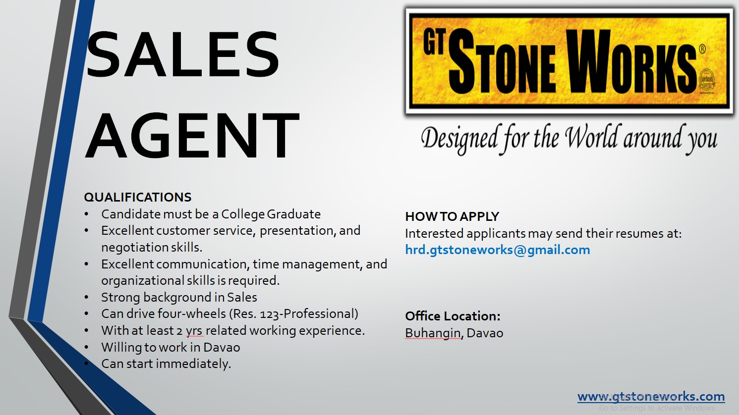 SALES AGENT